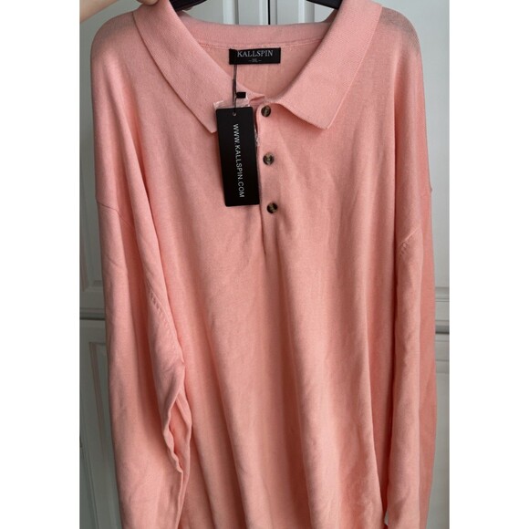 Kallspin Men's Cotton Knit Polo Sweater Classic Casual  Collared Pullover 3XL - Picture 15 of 15